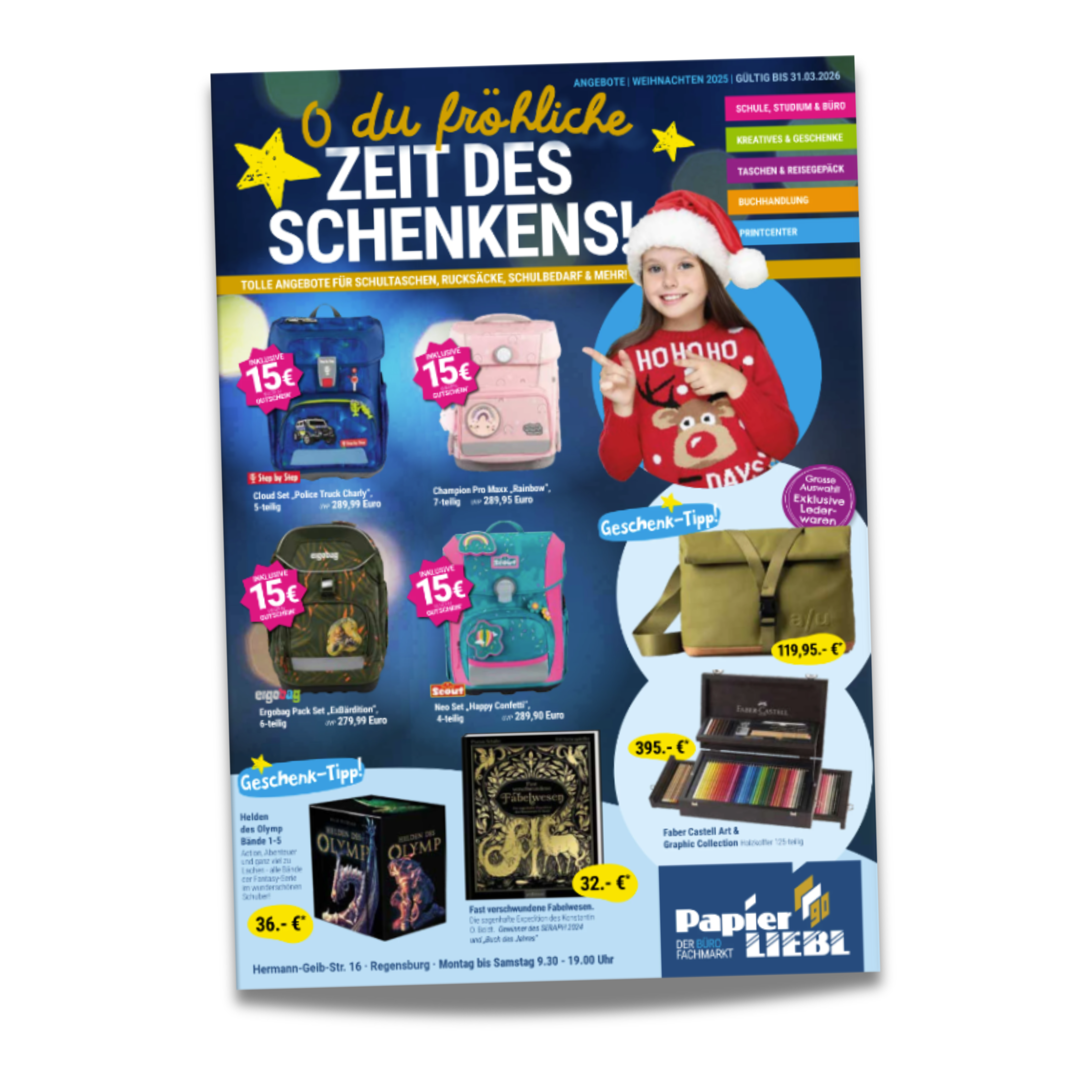 Papier LIEBL Fachmarkt Katalog - Schule Bücher Geschenke Spielwaren Taschen